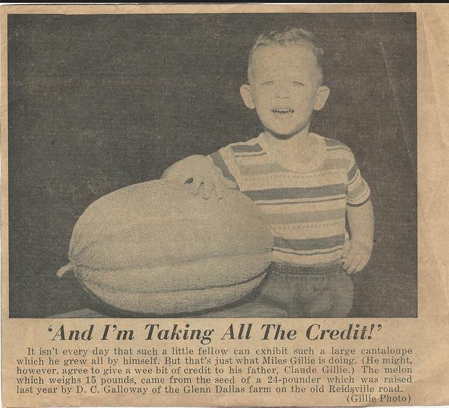 Miles Gillie Leaksville News Canteloupe