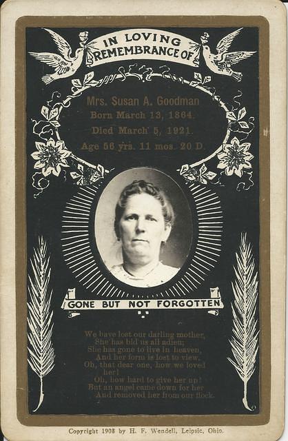 Susan A Goodman Death Memorial