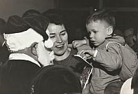 Randy Horton (Santa), Lois Gillie, Miles Gillie Fieldcrest Christmas Party