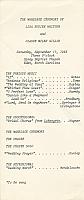 Rudine Whitten, Miles Gillie Wedding Ceremony Program Sept 17, 1983 Pg 2 